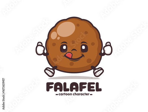falafel cartoon culinary mascot