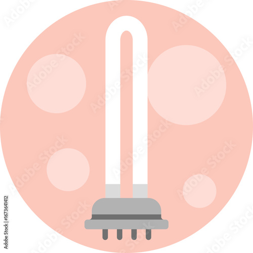 Energy-efficient spiral light bulb for indoor illumination.
