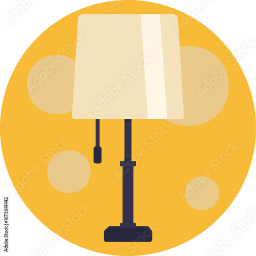 An illustration of a classic bedside or desk lamp, signifying personal or task lighting.