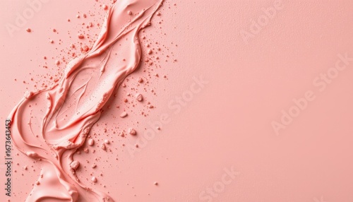 powdery rose fade theme with powder blush with peach cream, seamless glowing fade, light glitter overlay, soft focus powder mist, gentle and warm