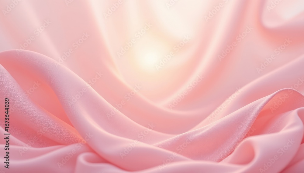 Fototapeta premium powdery rose fade theme with pastel pink with champagne tint, seamless glowing fade, delicate glowing veil, centered radiant rose light, soothing and tender