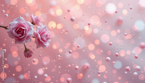 powdery rose fade theme with soft rose with ivory white, dreamy radial rose glow, transparent glowing dots, layered powdery depth, soft and nostalgic
