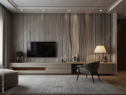 living room with fireplace