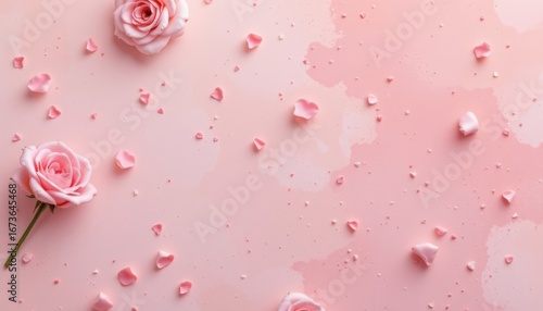 powdery rose fade theme with powder pink with faded blush, subtle powdery wash, powdery mist flecks, panoramic pastel shimmer, calm and delicate