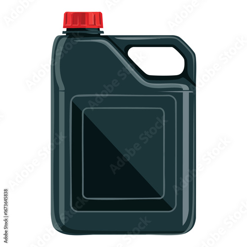 Vector illustration canister of gasoline icon isolated on white background. Perfect object for web design, advertising, automotive labels, and energy themes.