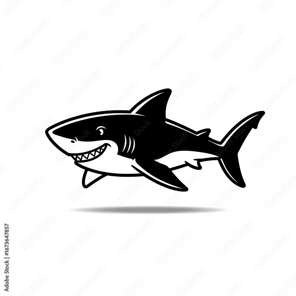 Obraz premium Smiling Jaws, Ink & Shadow