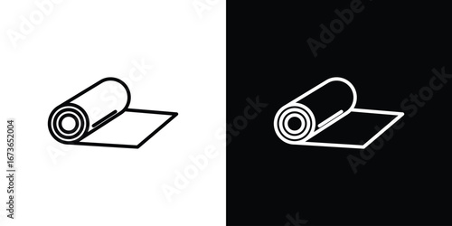 Yoga mat icon Illustration. Vector Graphic. EPS 10