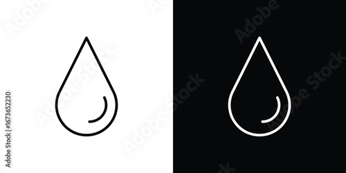Water drop shape icon Illustration. Vector Graphic. EPS 10