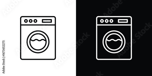 Washing machine icon Illustration. Vector Graphic. EPS 10