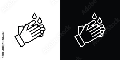 Wash hands icon Illustration. Vector Graphic. EPS 10