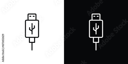 USB icon Illustration. Vector Graphic. EPS 10