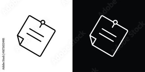 Sticky note icon Illustration. Vector Graphic. EPS 10
