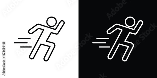 Running icon Illustration. Vector Graphic. EPS 10
