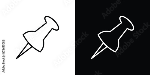 Push pin icon Illustration. Vector Graphic. EPS 10