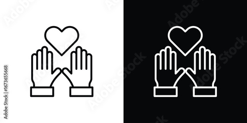 Philanthropy icon Illustration. Vector Graphic. EPS 10