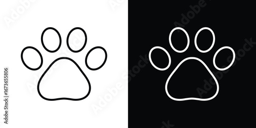Paw icon Illustration. Vector Graphic. EPS 10