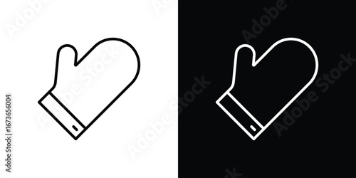 Oven mitt icon Illustration. Vector Graphic. EPS 10