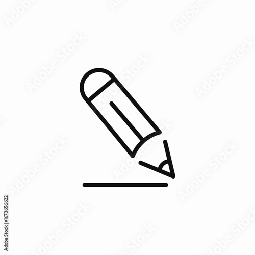 edit pen underline icon sign vector