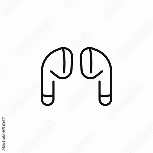 earpods bluetooth connect icon sign vector