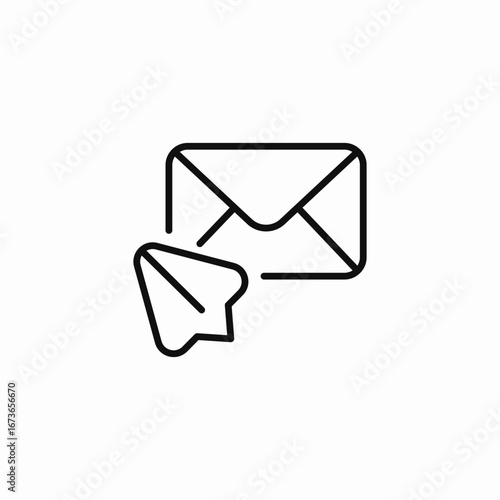 envelope send message icon sign vector