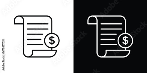 Invoice payment icon Illustration. Vector Graphic. EPS 10