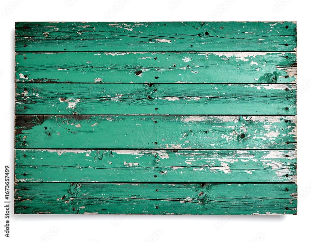 Fototapeta premium Aged teal wooden planks (1)