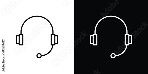 Headphone icon Illustration. Vector Graphic. EPS 10
