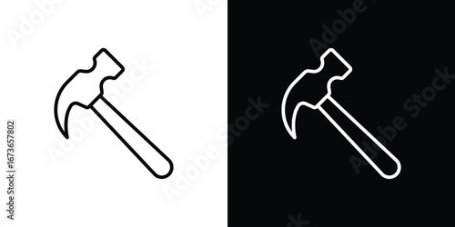 Hammer icon Illustration. Vector Graphic. EPS 10