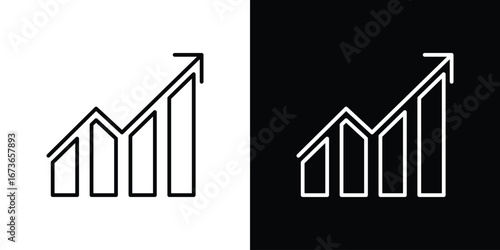 Growing graph icon Illustration. Vector Graphic. EPS 10