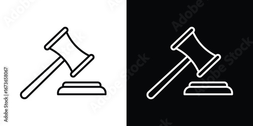 Gavel icon Illustration. Vector Graphic. EPS 10