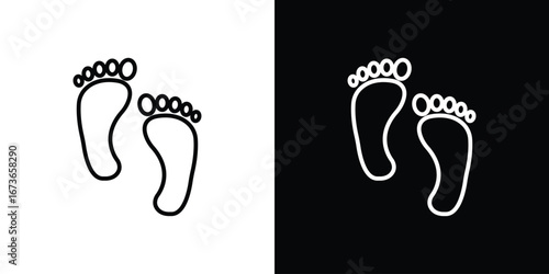 Footprint icon Illustration. Vector Graphic. EPS 10