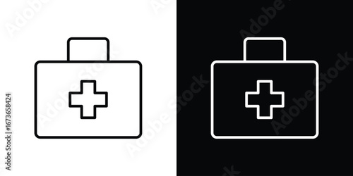 First aid kit icon Illustration. Vector Graphic. EPS 10