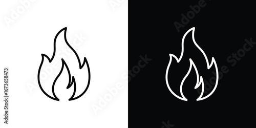 Fire icon Illustration. Vector Graphic. EPS 10