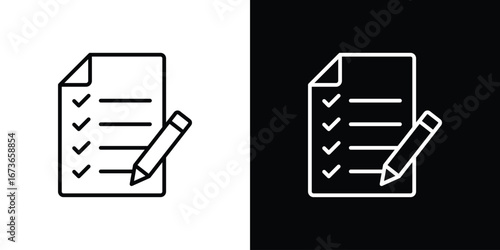 Exam icon Illustration. Vector Graphic. EPS 10