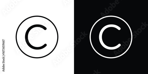 Copyright icon Illustration. Vector Graphic. EPS 10