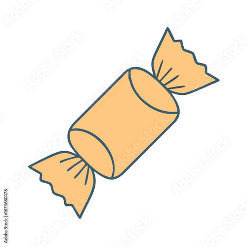 Illustration of wrapped candy sweet treat confectionery dessert sugar confectionery food design element