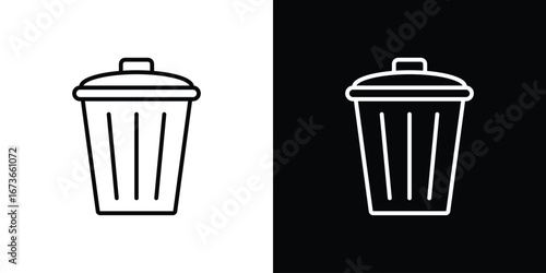 Bin icon Illustration. Vector Graphic. EPS 10