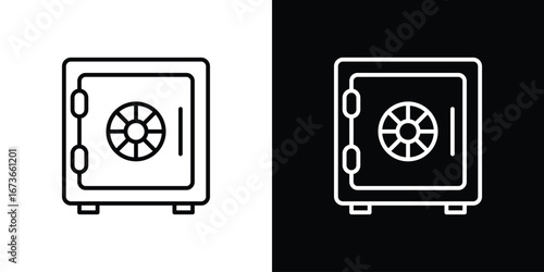 Bank vault icon Illustration. Vector Graphic. EPS 10