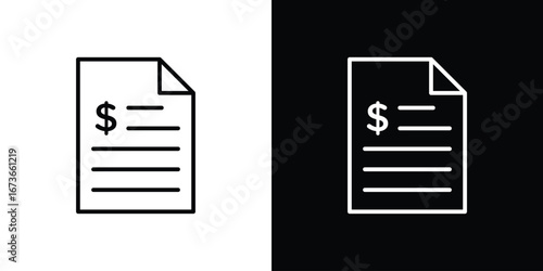 Bank statement icon Illustration. Vector Graphic. EPS 10