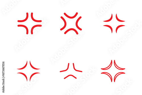 Anger Sign. Frustration Icon. Rage. Vector.  Angry emotion icon. Vector.