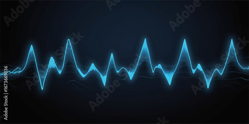 Medical electrocardiogram (ECG) showing a digital heartbeat wave on a screen, illustrating the pulse rate and rhythm of a healthy heart