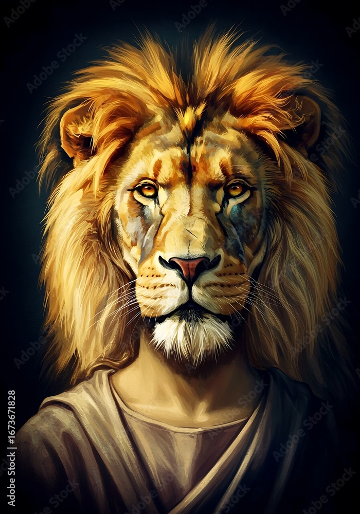 Naklejka premium Golden Mane, Human Heart