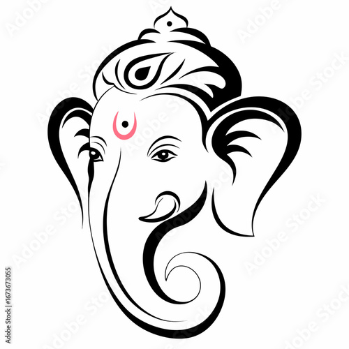 Hindu God Vinayaha Ganapathy Vector illustration stock illustration