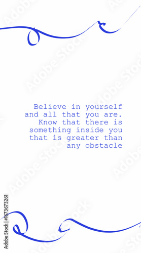 Believe in Yourself Inspirational Quote. Perfect for motivational content, social media posts, and personal development materials.