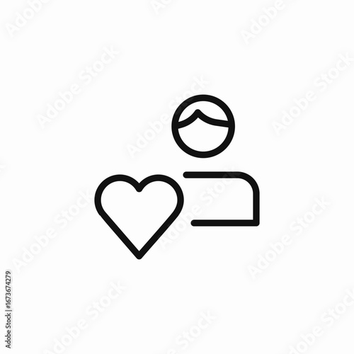 male user favorite icon sign vector