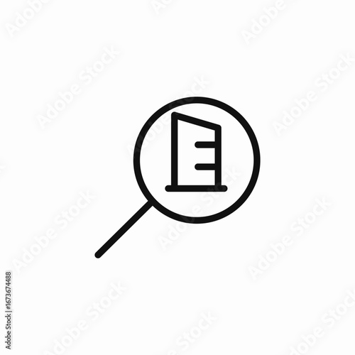 search building find icon sign vector