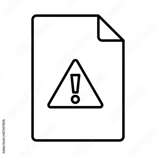 Free Download Document with warning symbol icon - GFXLoad