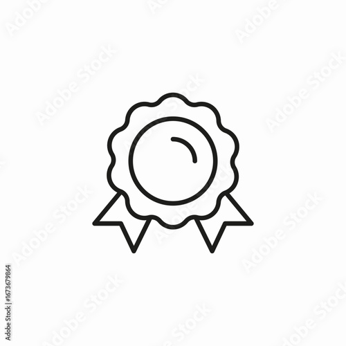 award badge ribbon icon sign vector