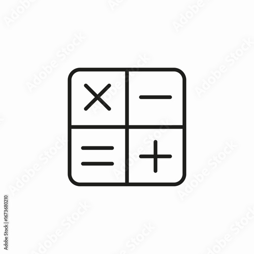 calculator math operations icon sign vector