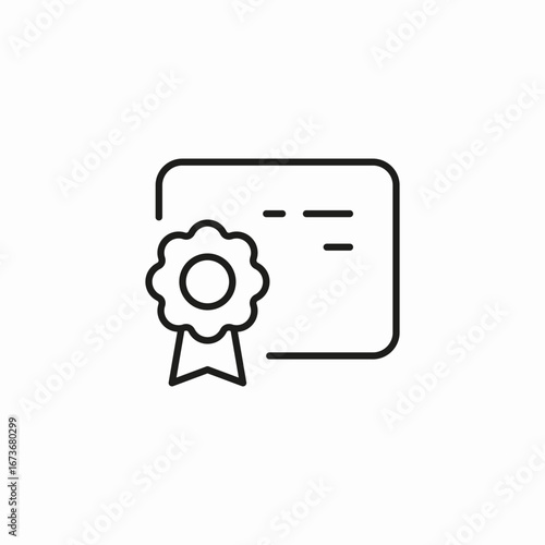 certificate with award icon sign vector